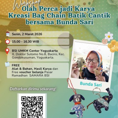 Olah Perca Jadi Karya, membuat Bag Chain cantik dari Batik