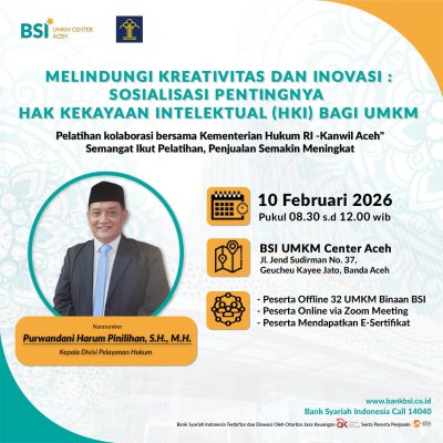 Melindungi Kreativitas dan Inovasi : Sosialisasi Pentingnya Hak Kekayaan Intelektual (HKI) bagi UMKM