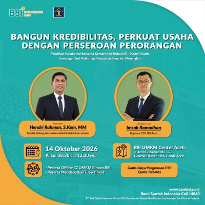 BANGUN KREDIBILITAS, PERKUAT USAHA DENGAN PERSEROAN PERORANGAN