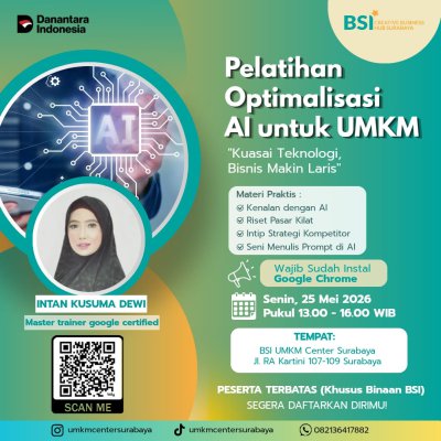 Pelatihan Optimalisasi AI untuk UMKM: "Kuasai Teknologi, Bisnis Makin Laris