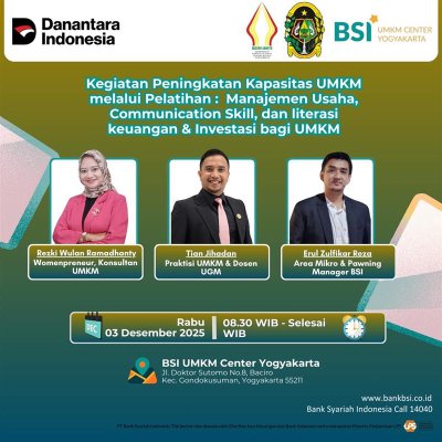 Pelatihan Manajemen Usaha, Communication Skill, serta Literasi Keuangan dan Investasi bagi UMKM